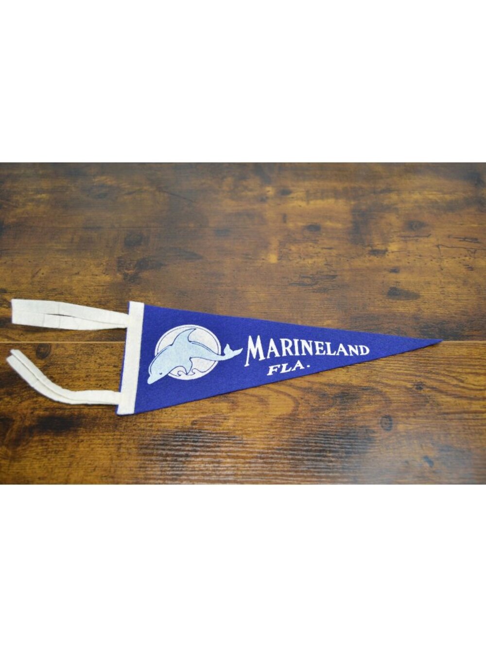 Vintage Marineland Florida Dolphin Felt Pennant Banner 12 inches
